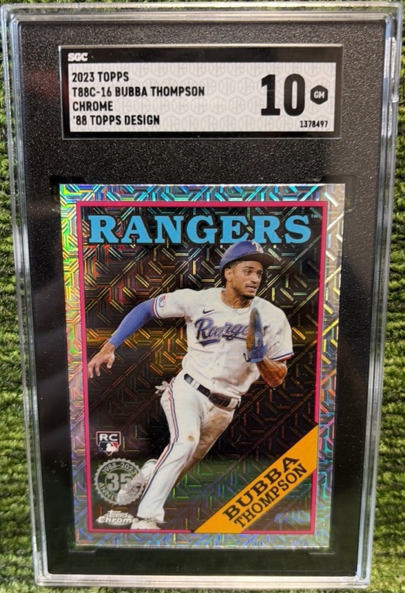 2023 Topps Bubba Thompson RC Silver Pack Chrome Mojo Refractor SGC GM 10
