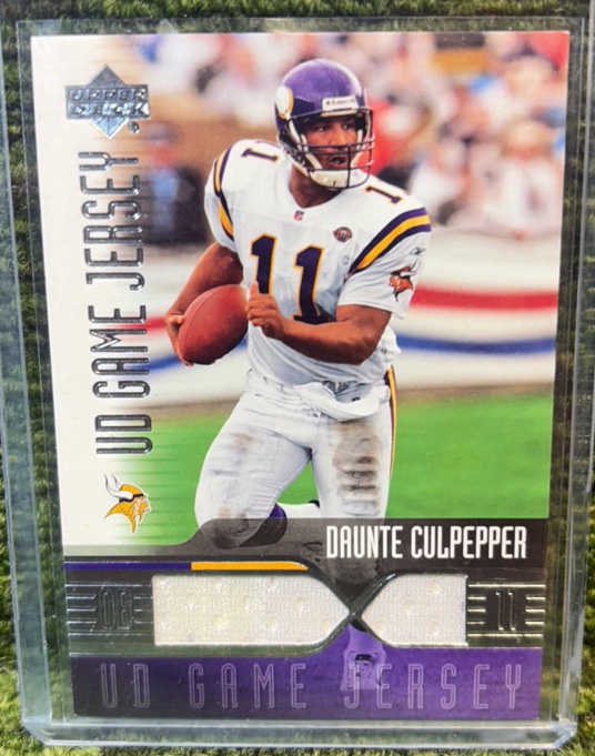 2004 Upper Deck Football Daunte Culpepper Minnesota Vikings UD Game Jersey #DCGJ