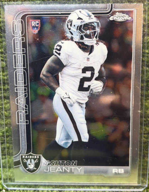 2025 Topps Chrome Football Ashton Jeanty Base Rookie RC #322 RAIDERS