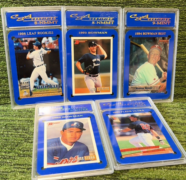 Graded Baseball Card Lot 5 Total- MLB