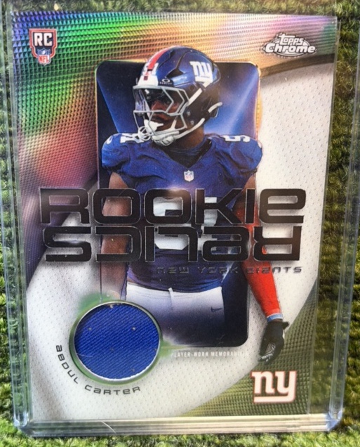 Topps 2025 Chrome Rookie Relics RR-AC Abdul Carter New York Giants Football Card