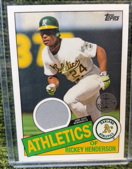 Rickey Henderson 2019 Topps All-Star Game Used Bat Memorabilia HOF Oakland As