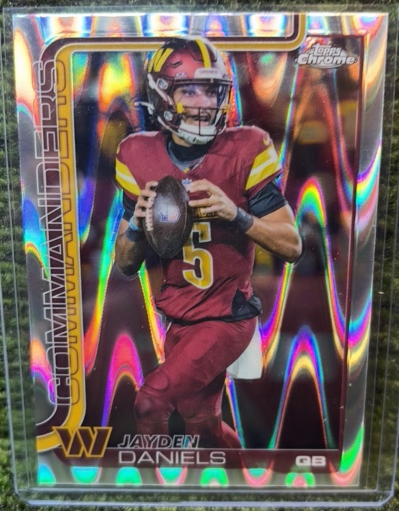 2025 Topps Chrome Jayden Daniels Ray Wave Refractor QB Washington Commanders
