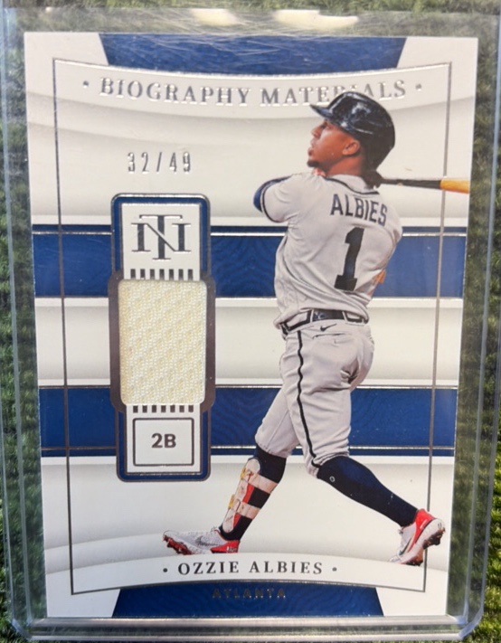 Ozzie Albies 2022 Panini National Treasures Baseball BioMaterials #BIO-OA 49