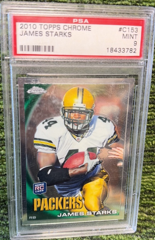 2010 Topps Chrome #c153 James Starks Rookie PSA Graded 9 Rare