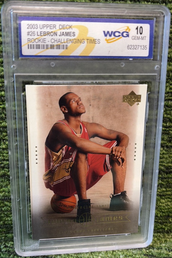 LeBron James 2003-04 Upper Deck Challenging Times RC Card #26- Graded 10 GM