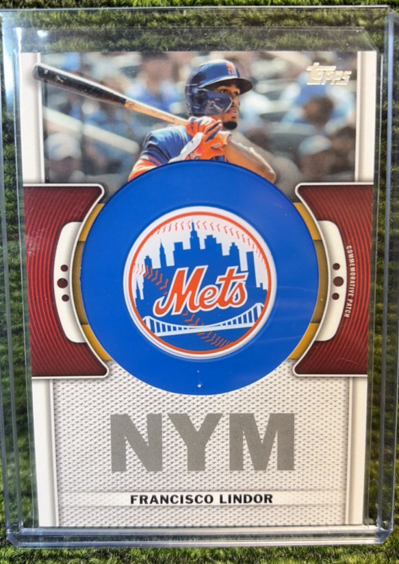 2023 Topps Series 1 Francisco Lindor Team Logo Patch Relic #TLP-FL Mets NMM