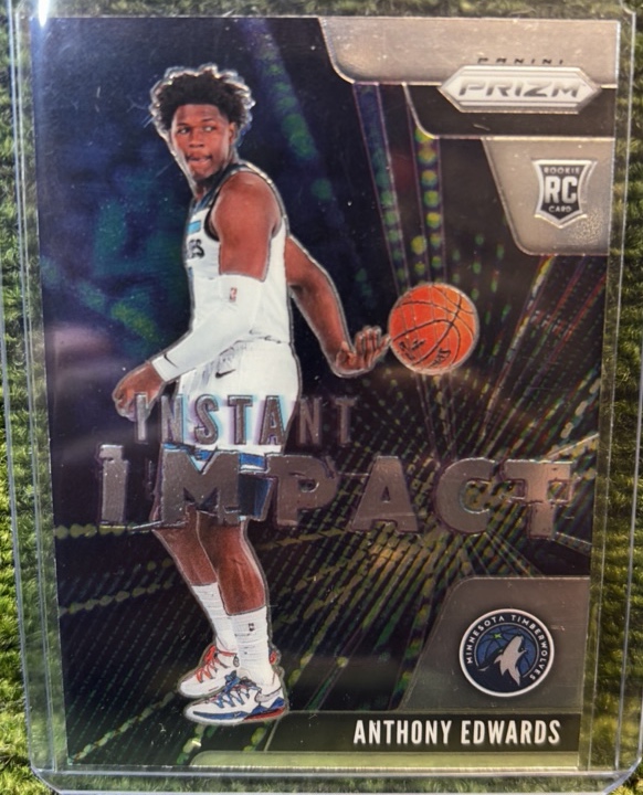 2020 Panini Prizm #1 Anthony Edwards Instant Impact Minnesota Timberwolves RC