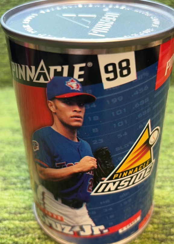 1998 Pinnacle Jose Cruz Jr Toronto Blue Jays MLB 10 Cards Factory Sealed Tin Can Pack inside