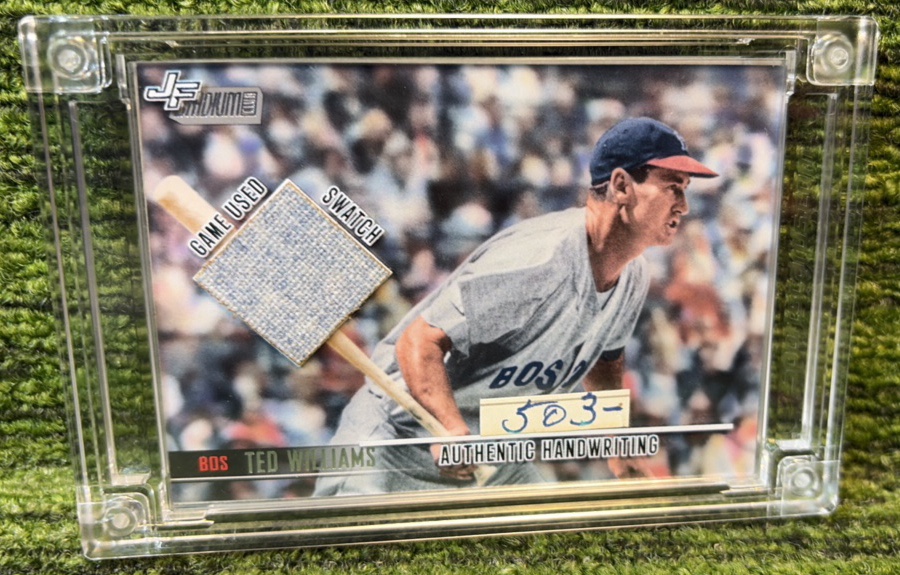 Ted Williams Jersey Fusion Game Used W Handwriting