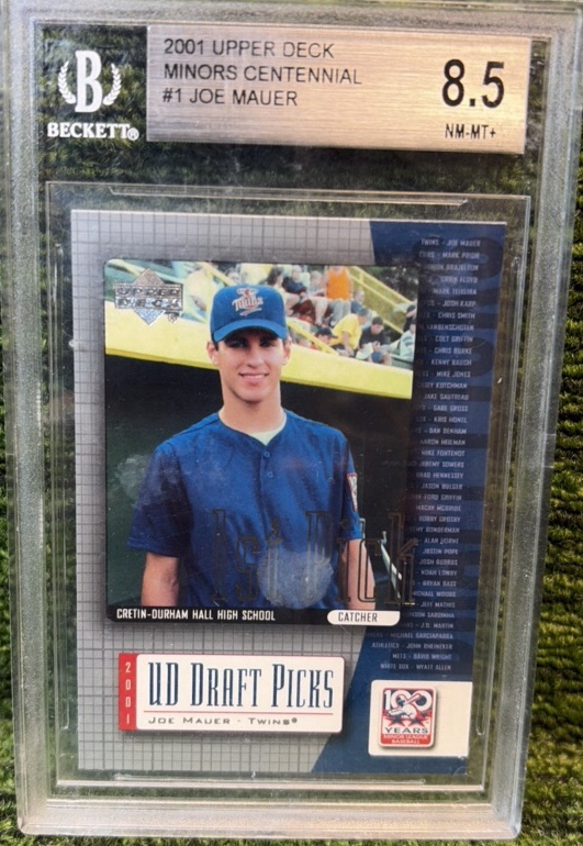 2001 2002 Upper Deck Minors Joe Mauer BGS 8.5 UD Draft Picks Minnesota Twins RC