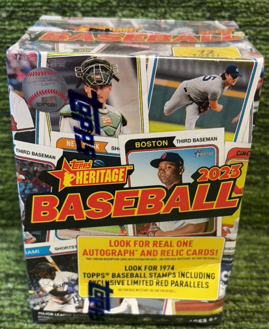 2023 TOPPS HERITAGE BASEBALL BLASTER BOX HENDERSON, CARROLL, RUTSCHMAN, RC AUTO