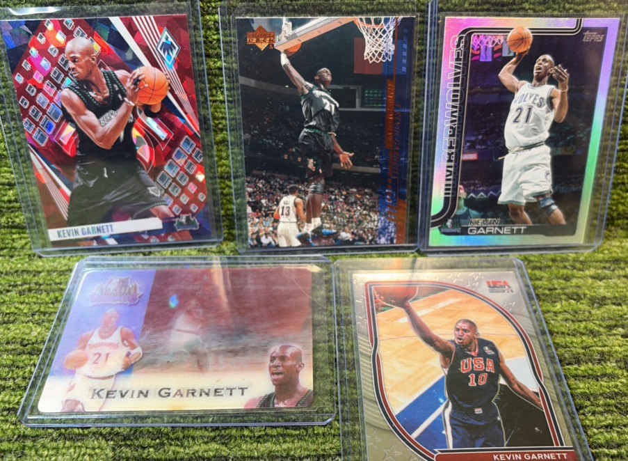 KG Kevin Garnett Minnesota Timberwolves Lot 5 cards Total -BIG TICKET