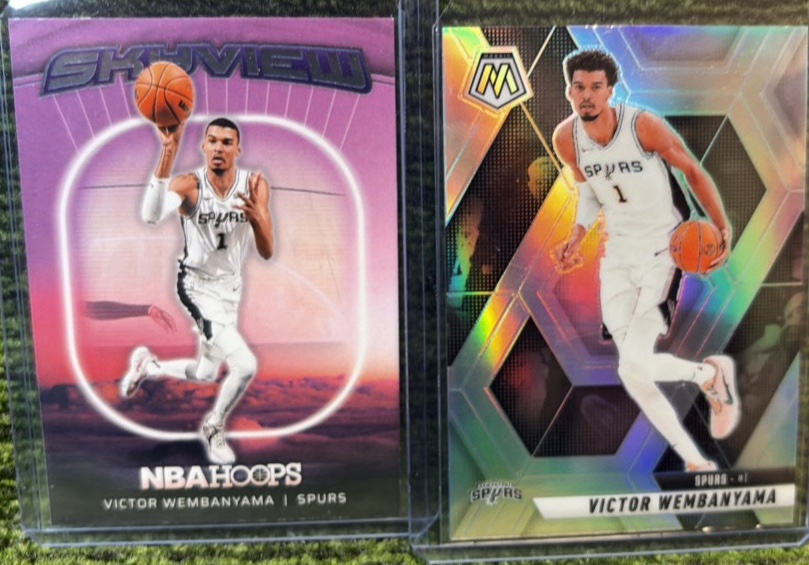 Victor Wembanyama LOT San Antonio Spurs, NBA Hoops Sky View & Mosaic Silver