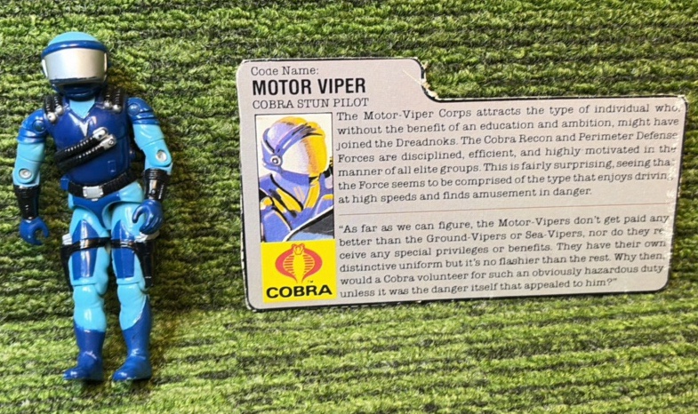 1986 G.I.Joe Motor Viper Cobra STUN Pilot Action Figurine
