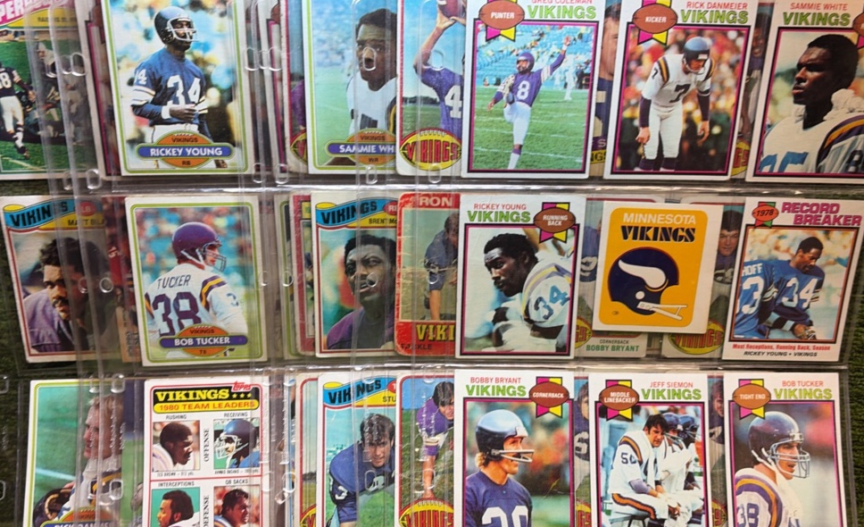 Vintage Minnesota Vikings Lot -NFL Football Cards