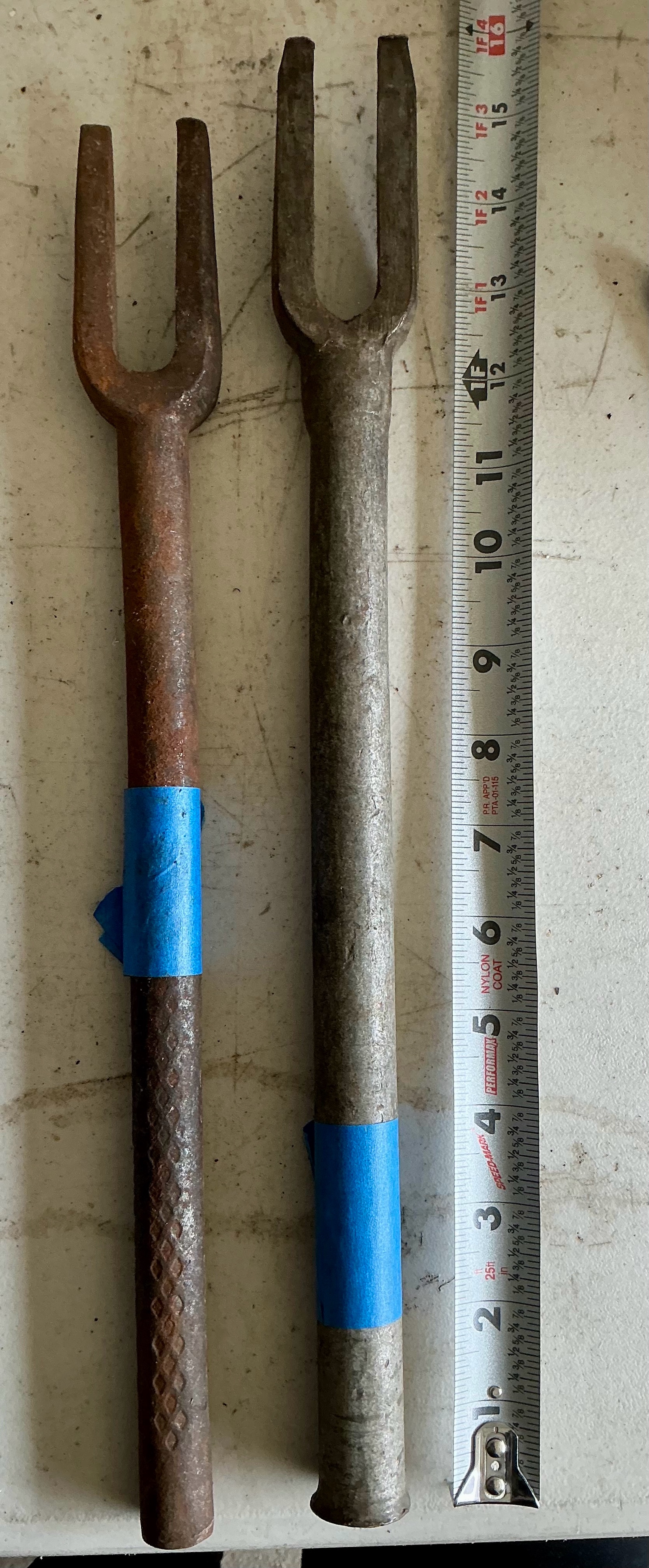 2 vintage automotive pickle forks