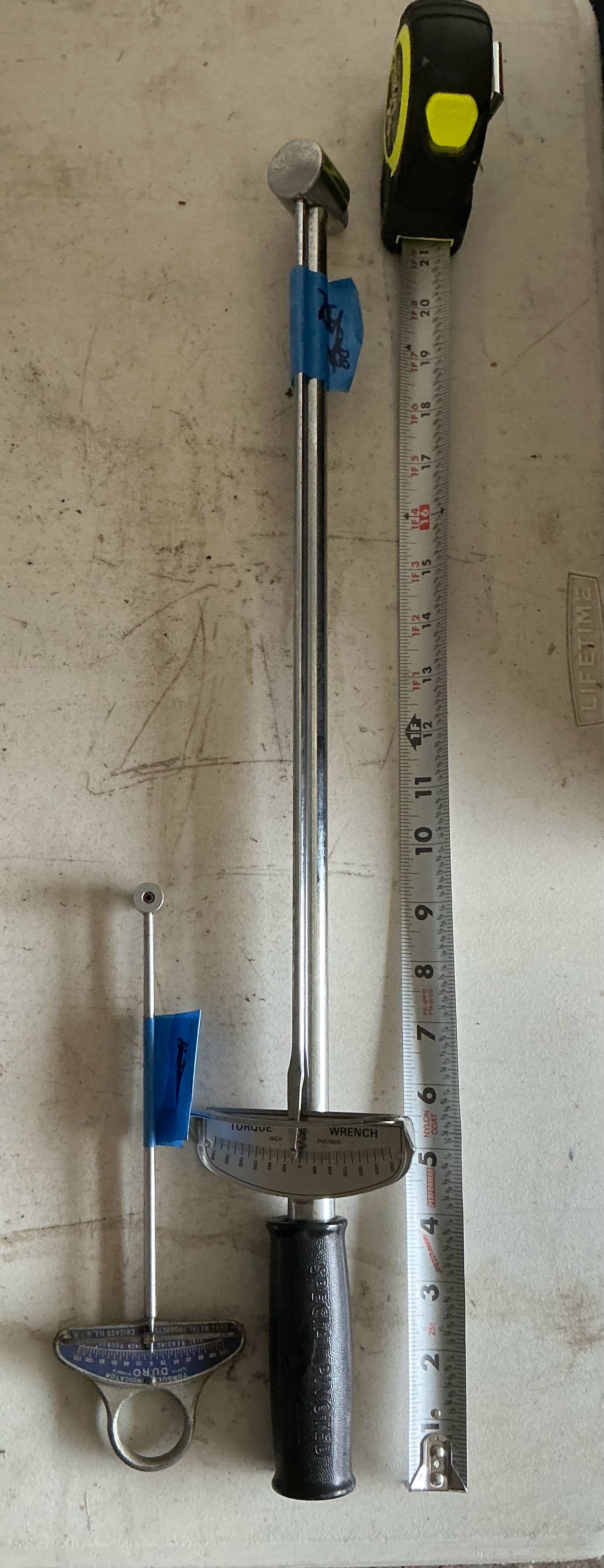 2 Torque wrenches tools Sturtevant 2400 inch pounds Duro 120 inch pounds