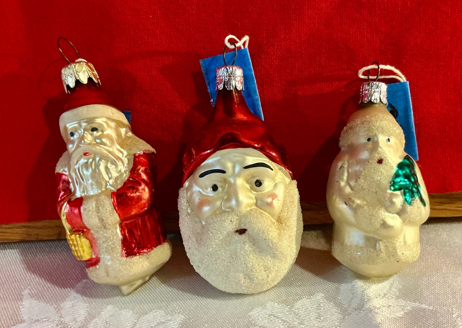Collectable Santa clause glass ornaments