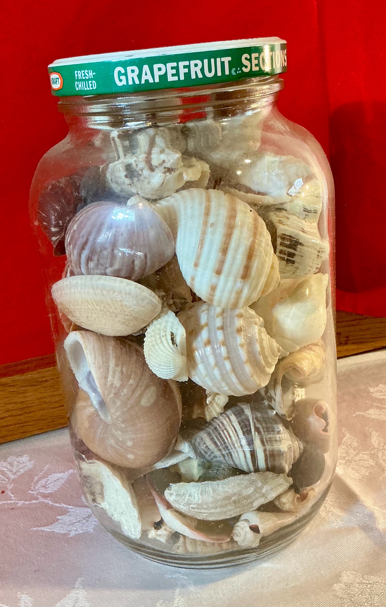Jar of seashells