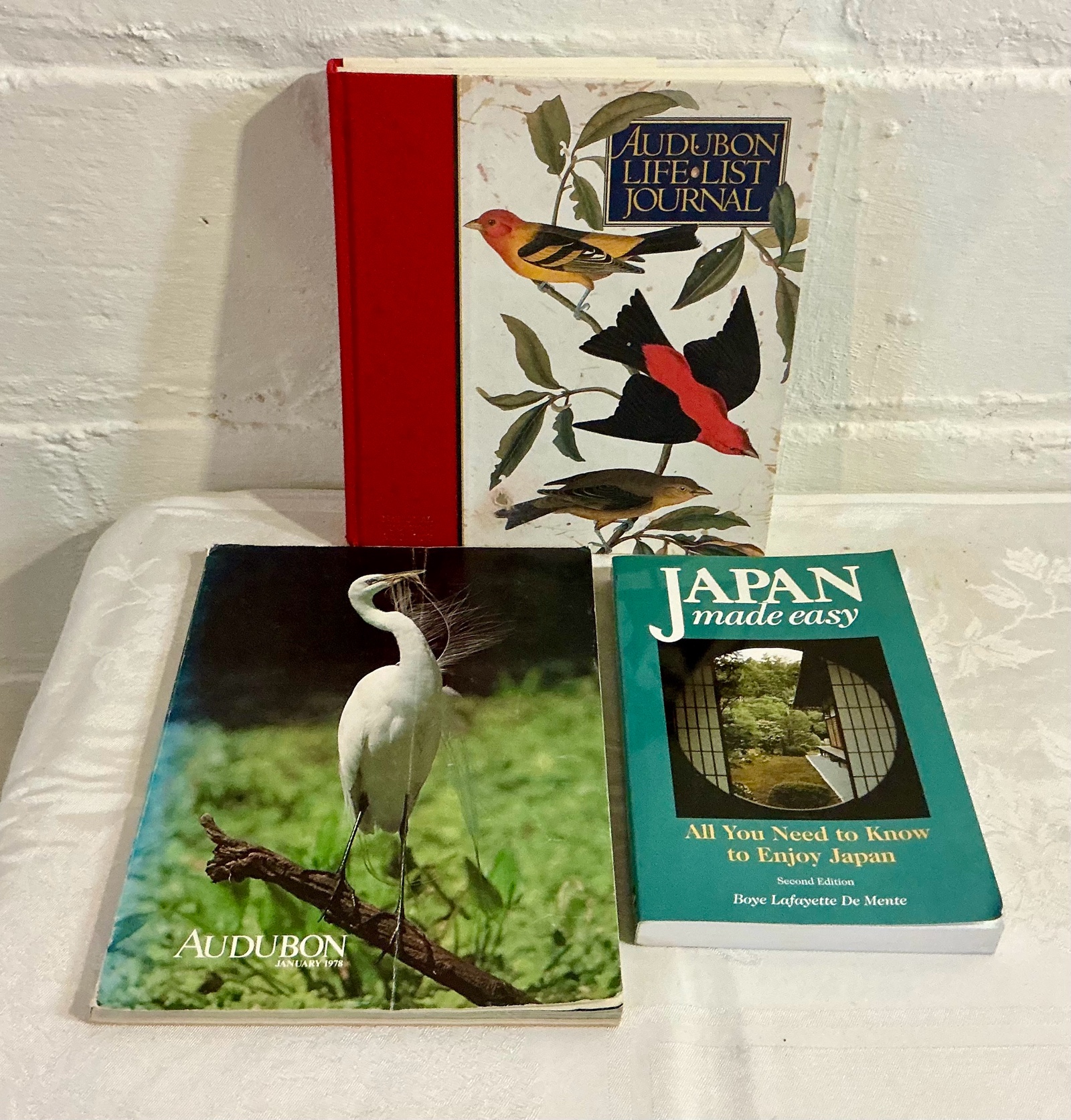 Lot of 3 Coffee table books Japan and Audubon