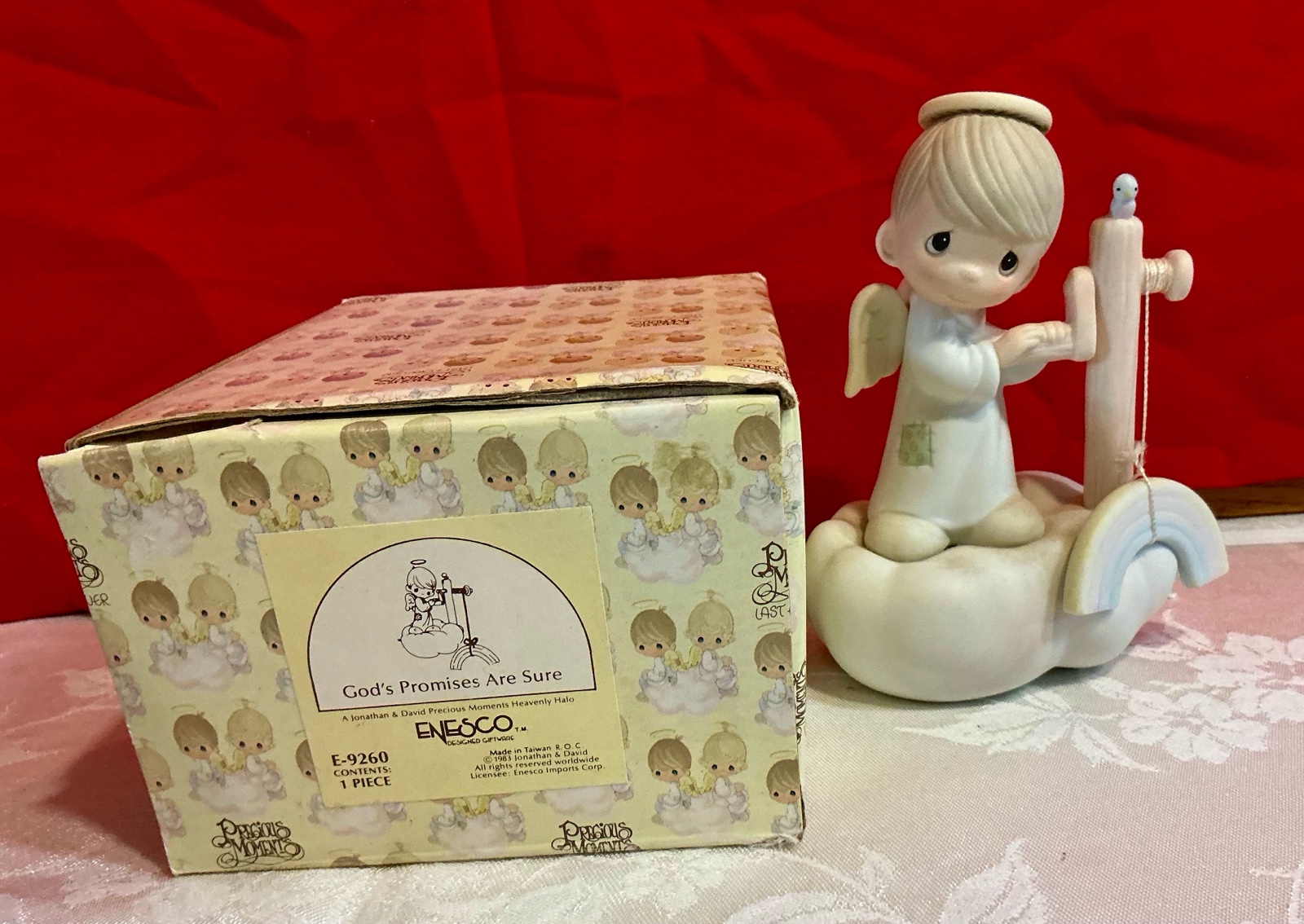 Precious moments 1982 Gods promises are sure number E-9260