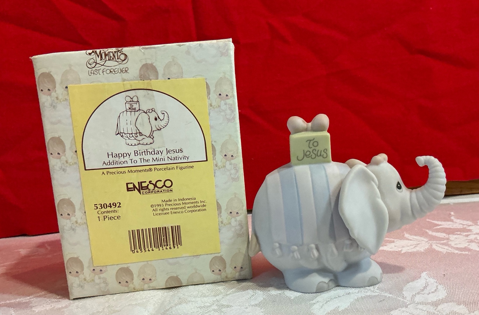 Precious moments 1993 Happy birthday Jesus number 530492