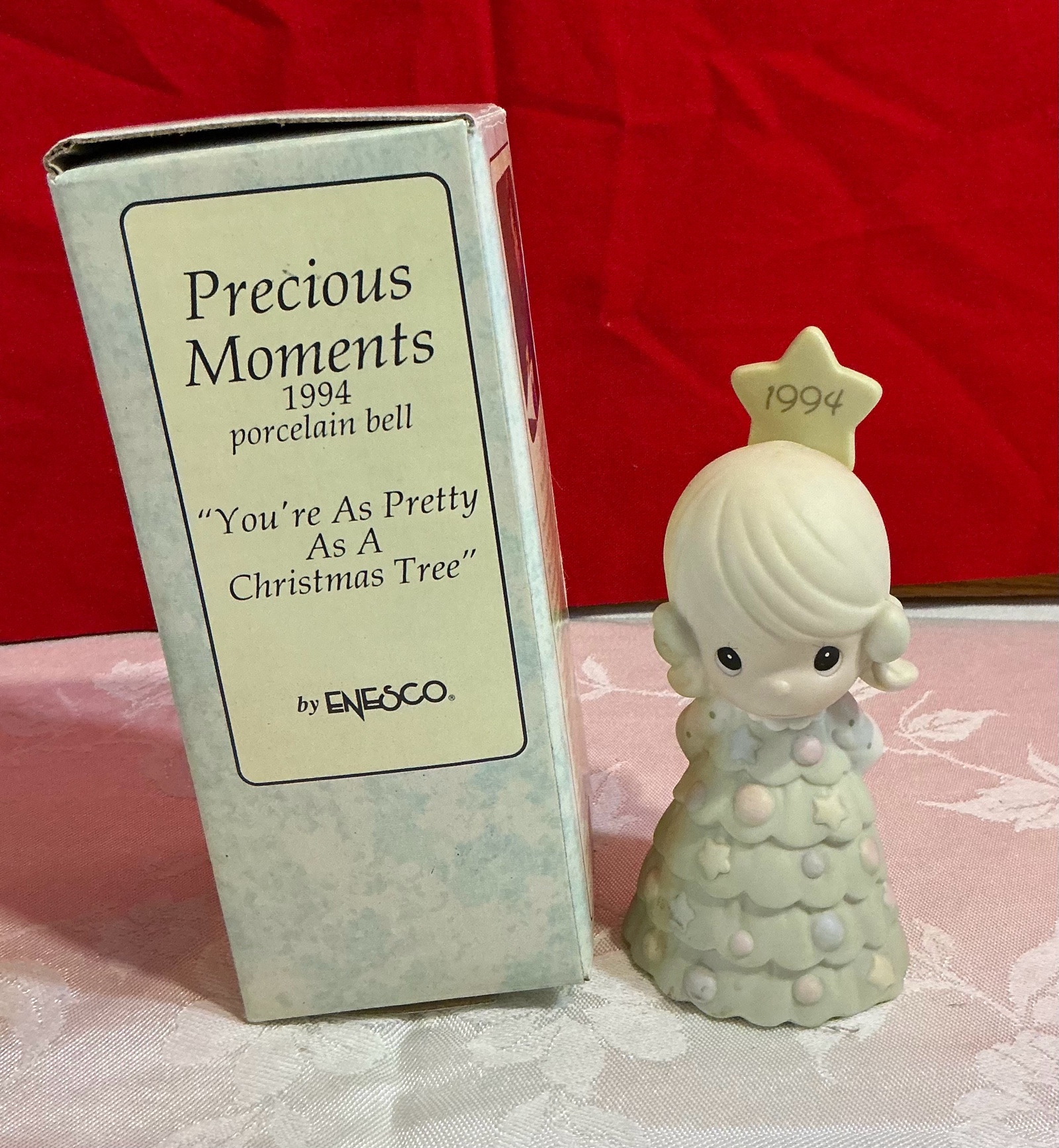Precious moments 1994 Youre as pretty as a Christmas tree number 604216