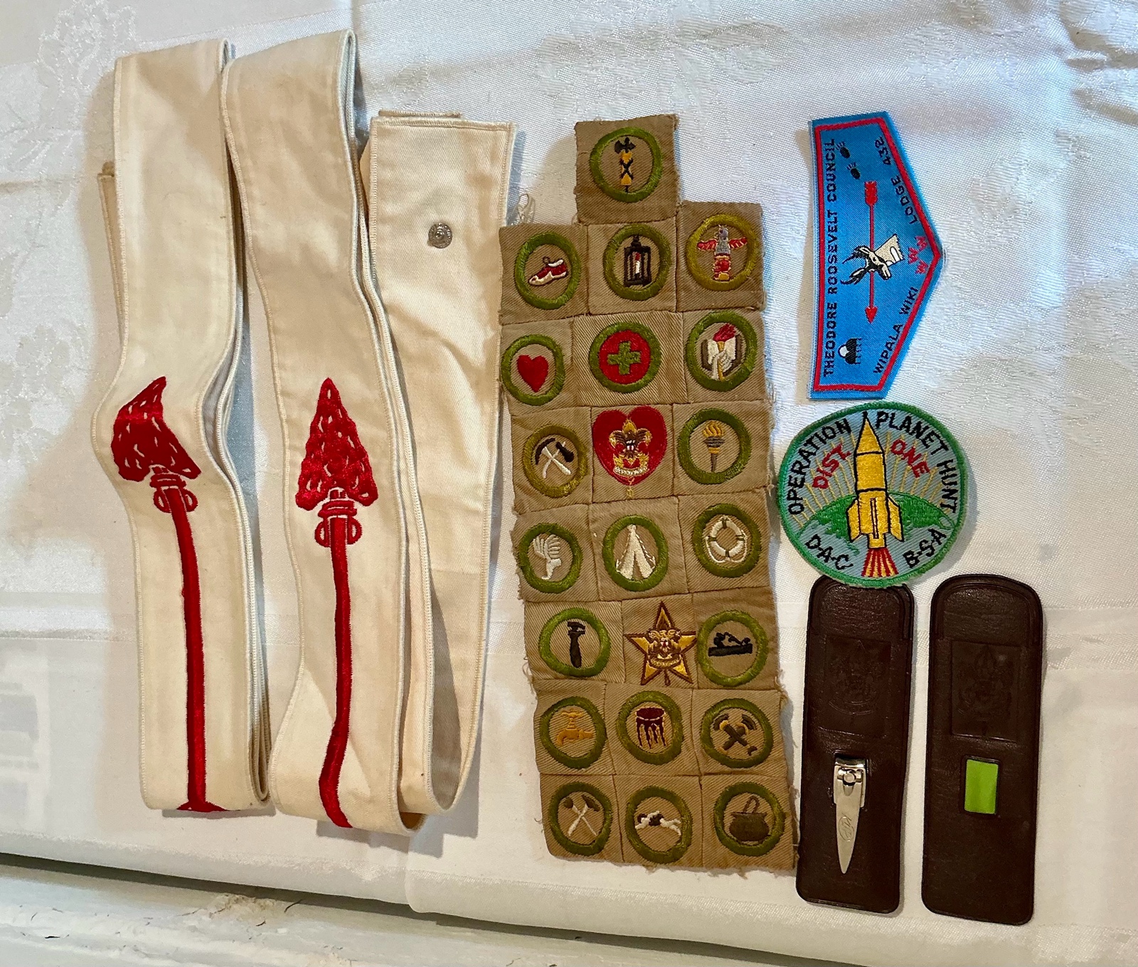 Grouping Vintage Boy Scout Patches Order of the Arrow Sash