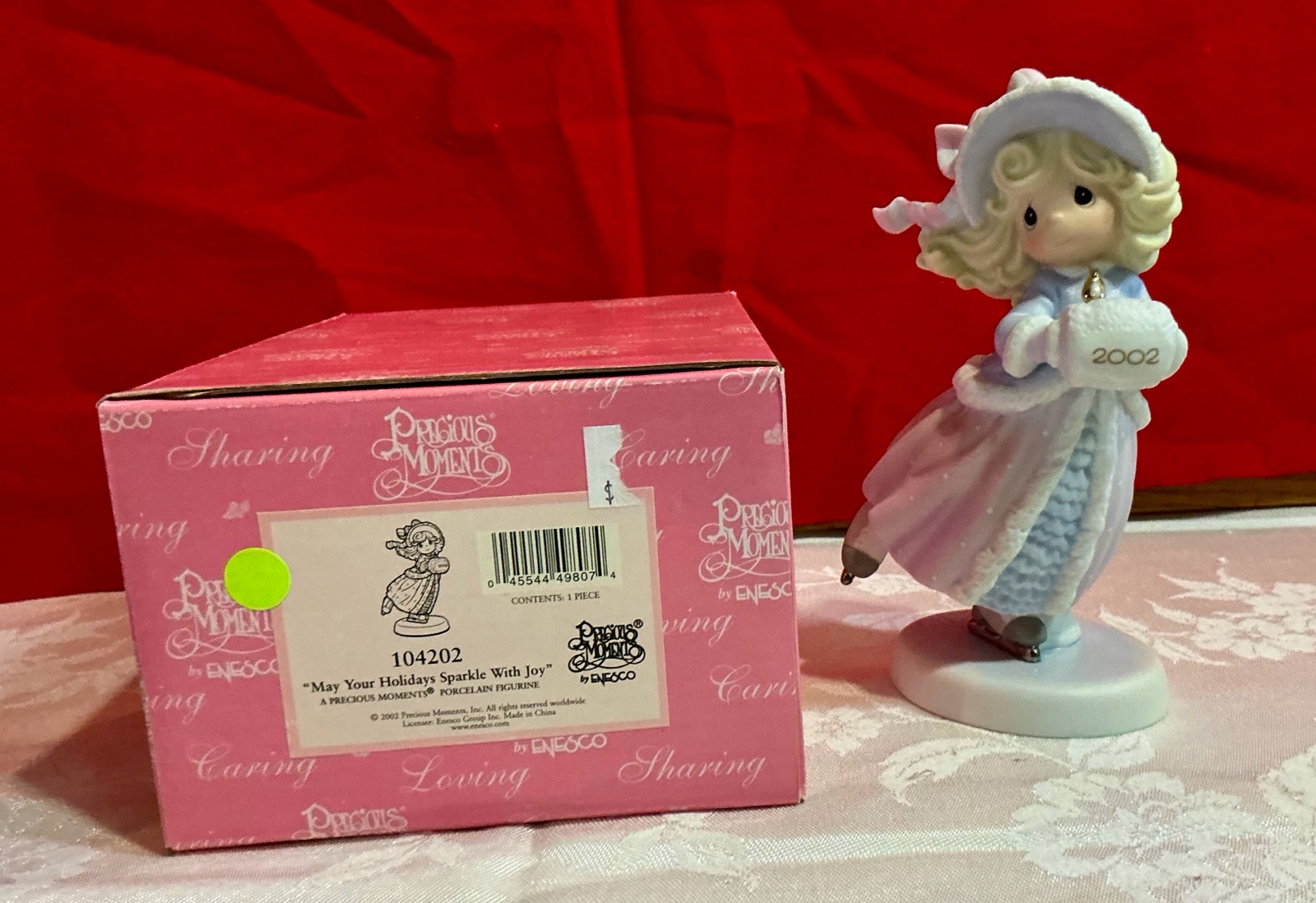 Precious moments 2002 May your holidays sparkle with joy number 104202