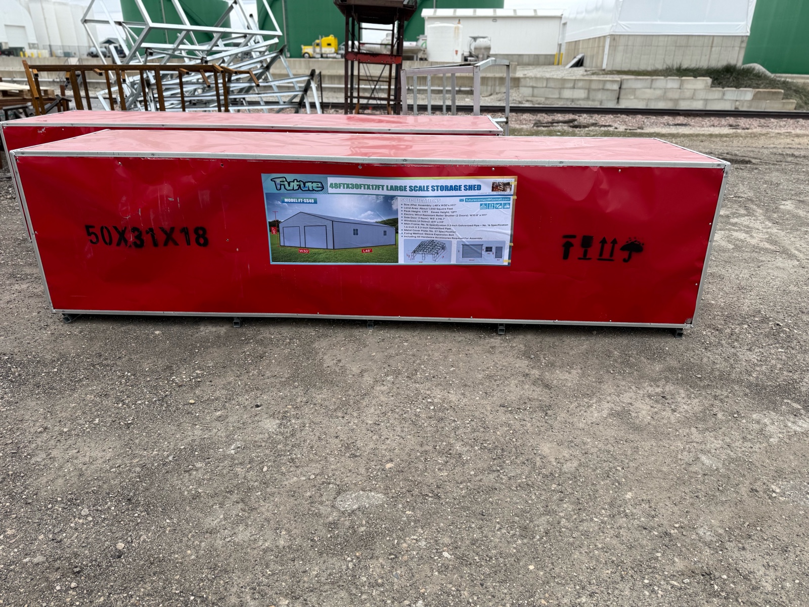 2026 Unused FUTURE 50FTx 31FTx 18FT Large Scale Storage Shed FT-S5031