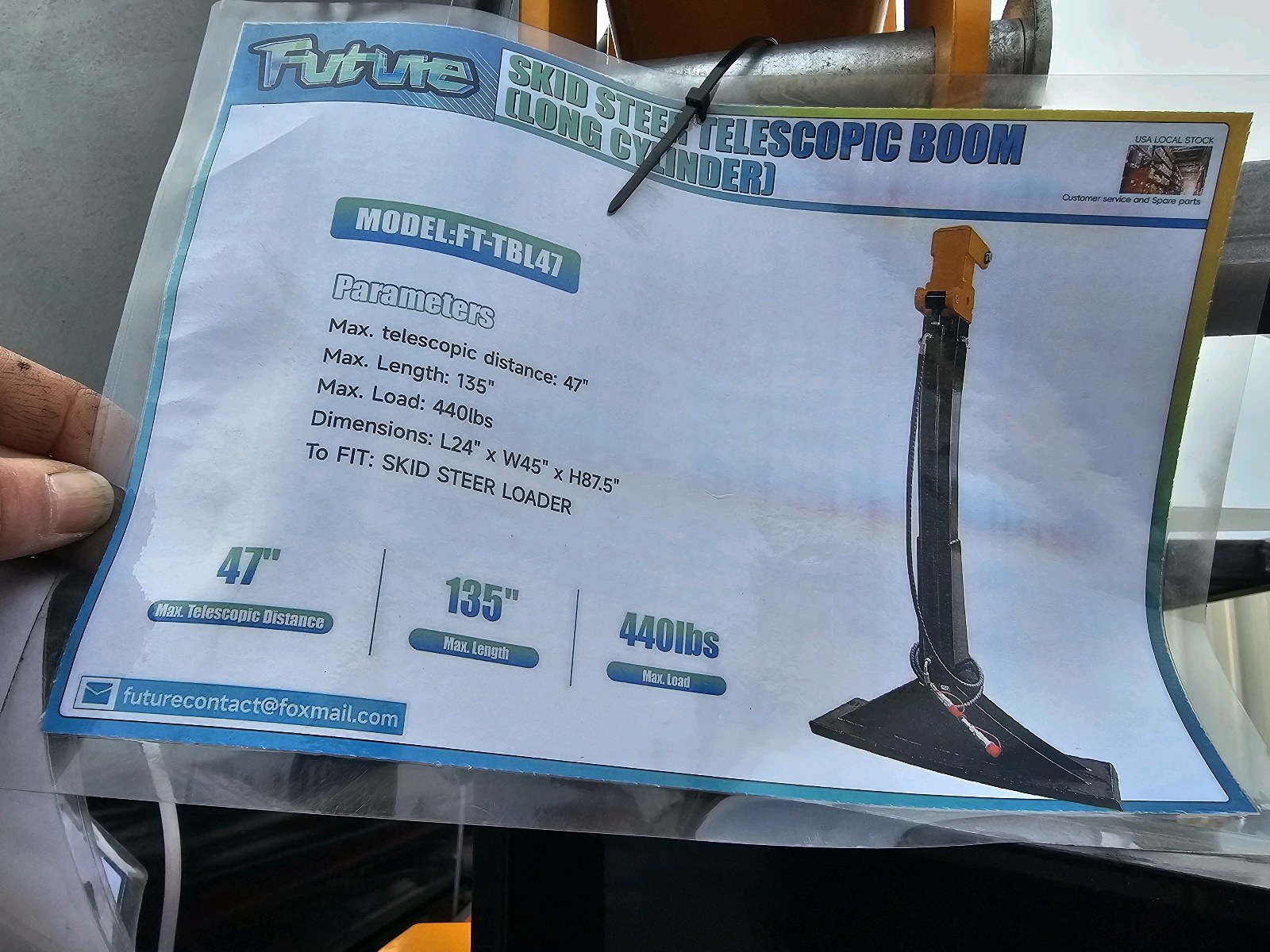 2026 Unused FUTURE Skid Steer Telescopic Boom (Long Cylinder) FT-TBL47