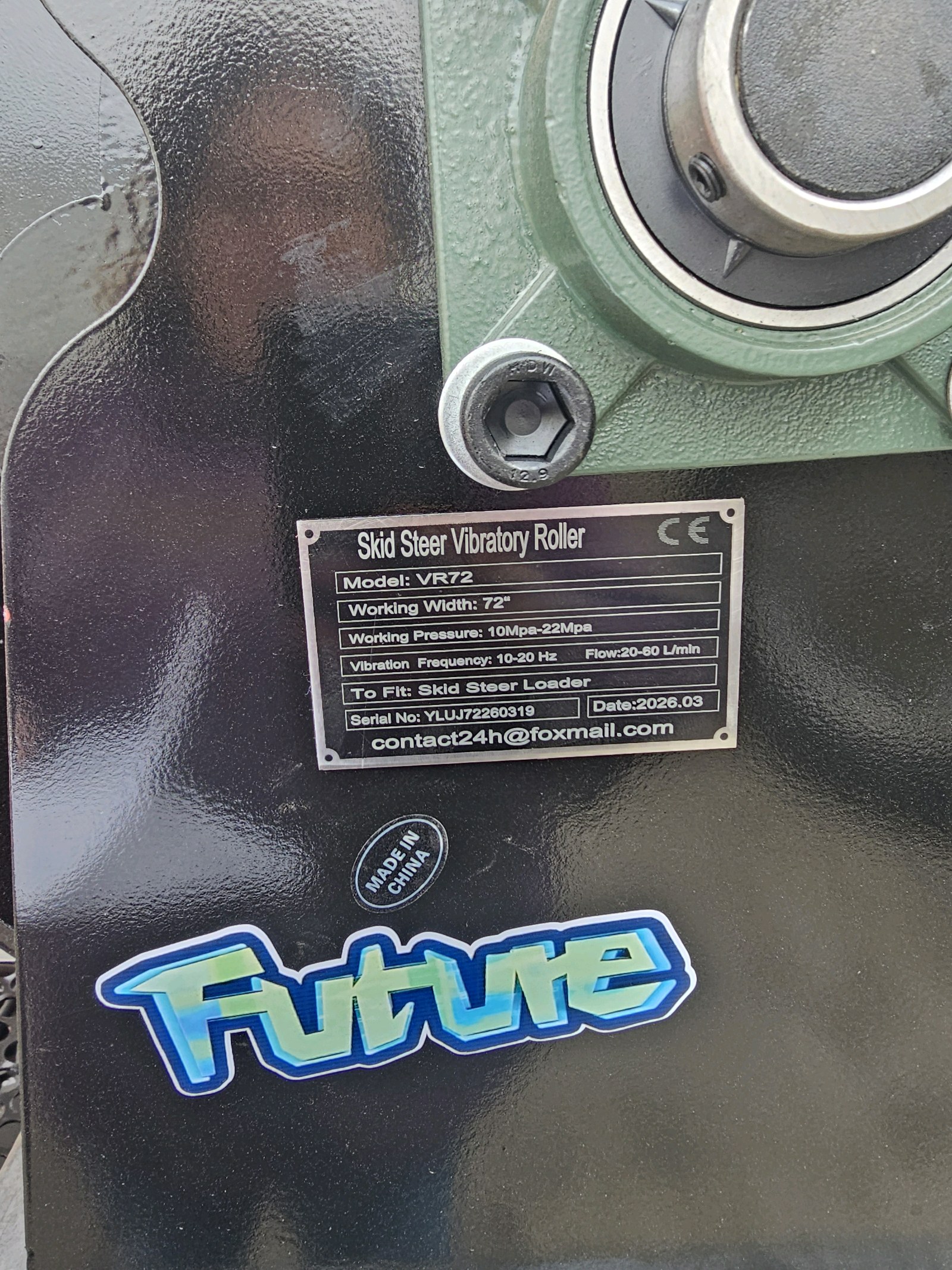 2026 Unused FUTURE Skid Steer Roller FT-VR72