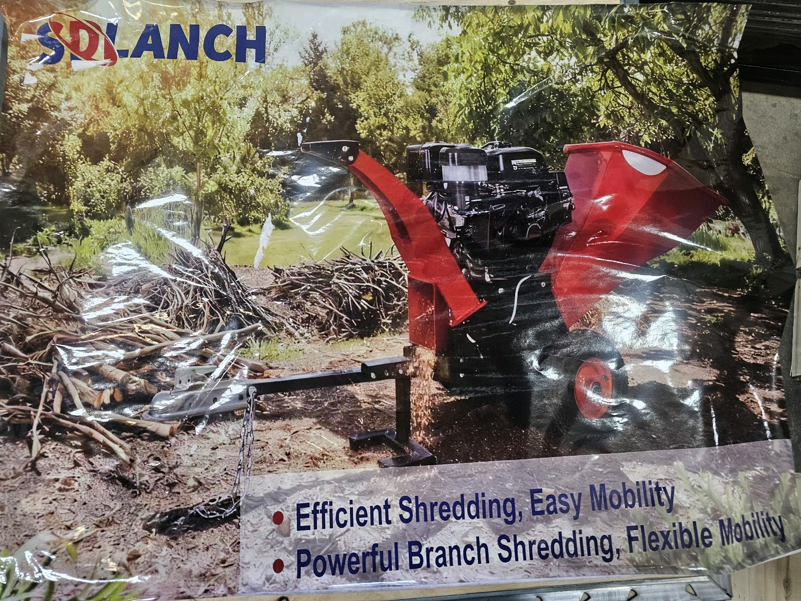Unused SDLANCH SDLWC gas powered wood chipper