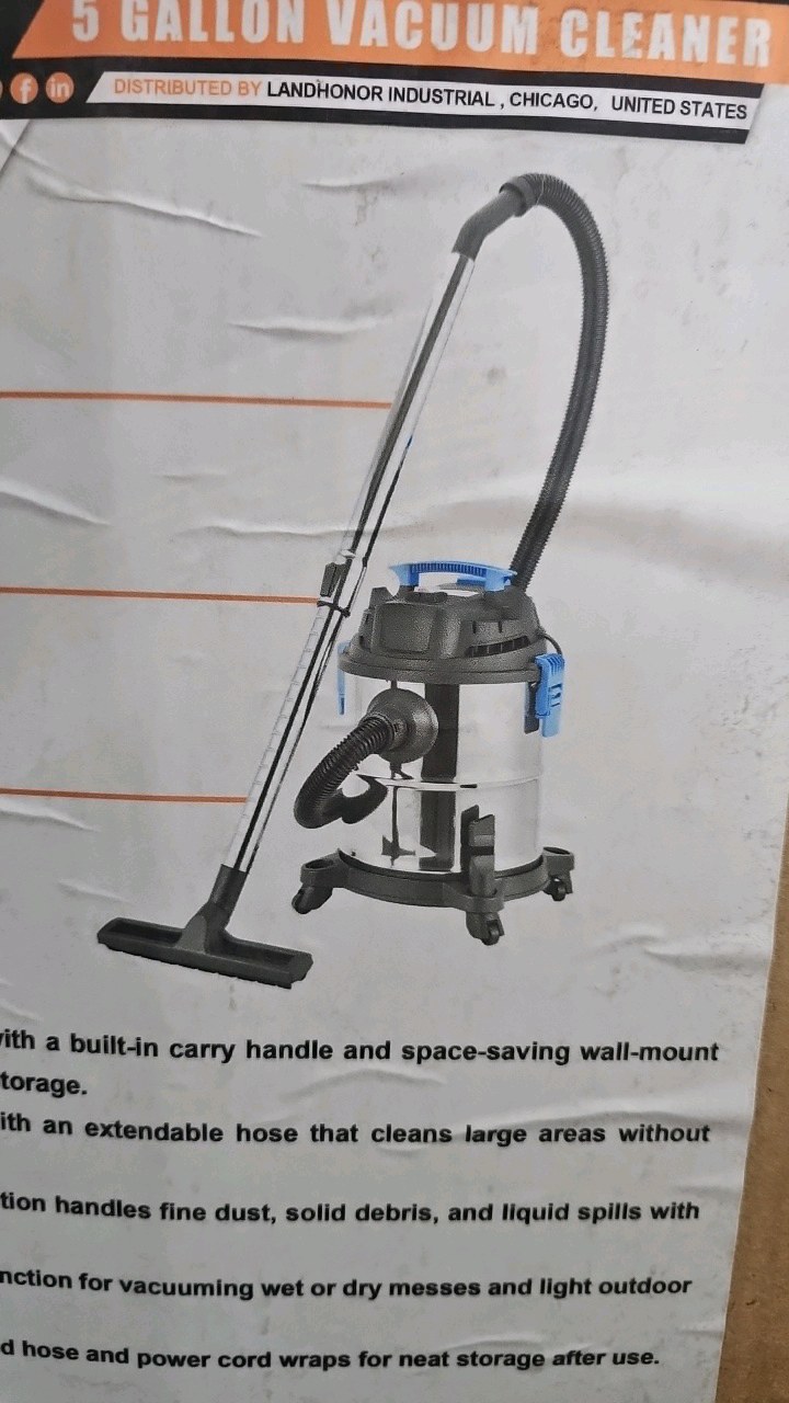 Unsued Landhonor 5 Gallon Vacuum Cleaner