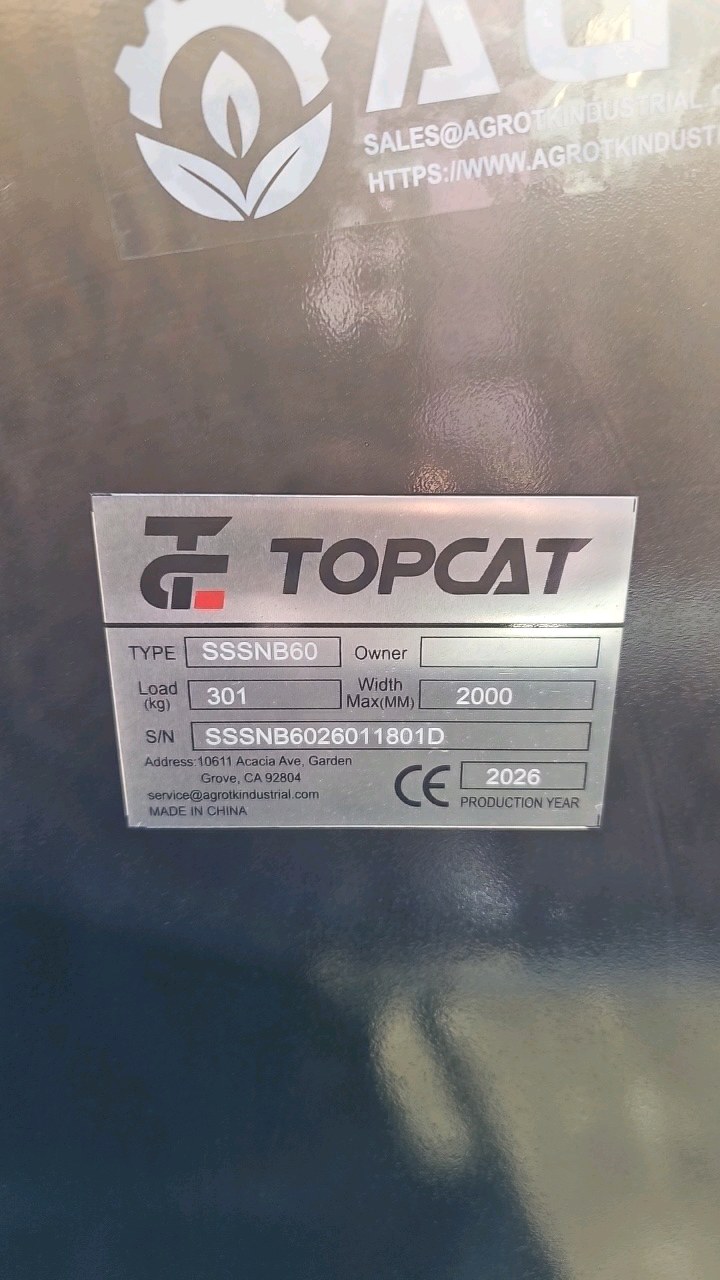 2026 Unused Topcat Skid Steer Snow Blower SSSNB60