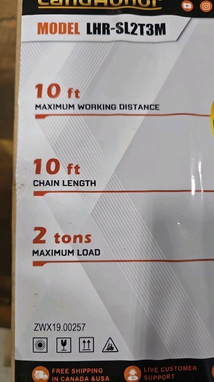 Unused Chain Hoist LHR-SL2T3M