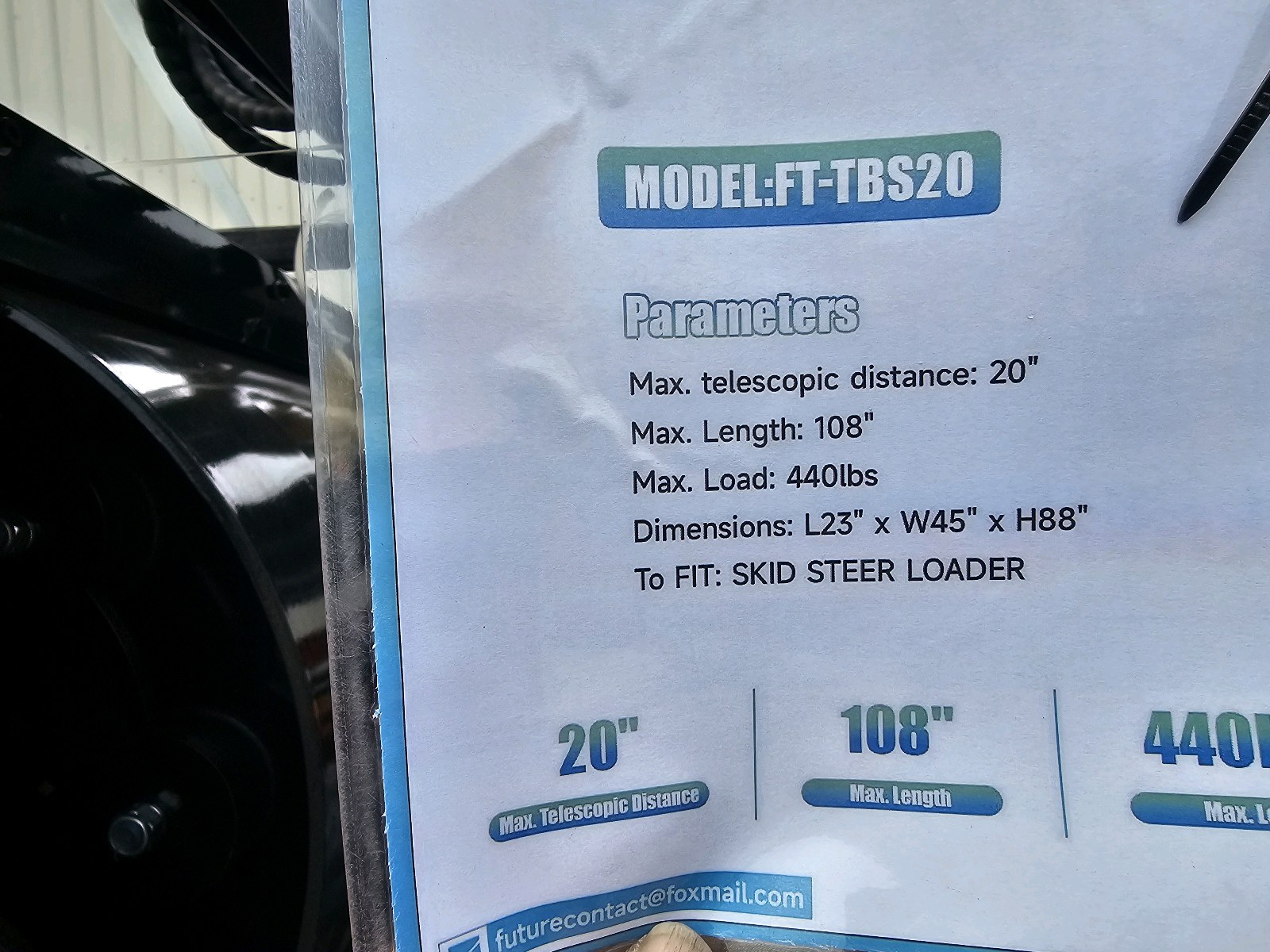 2026 Unused FUTURE Skid Steer Telescopic Boom (Short Cylinder) FT-TBS20