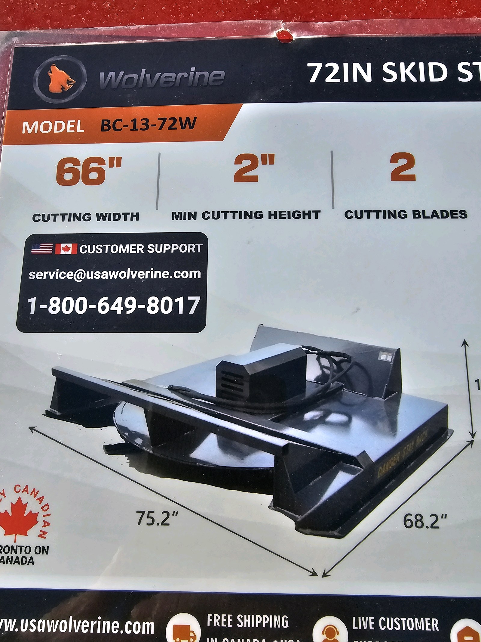 2026 Unused WOLVERINE Brush Cutter BC-13-72W