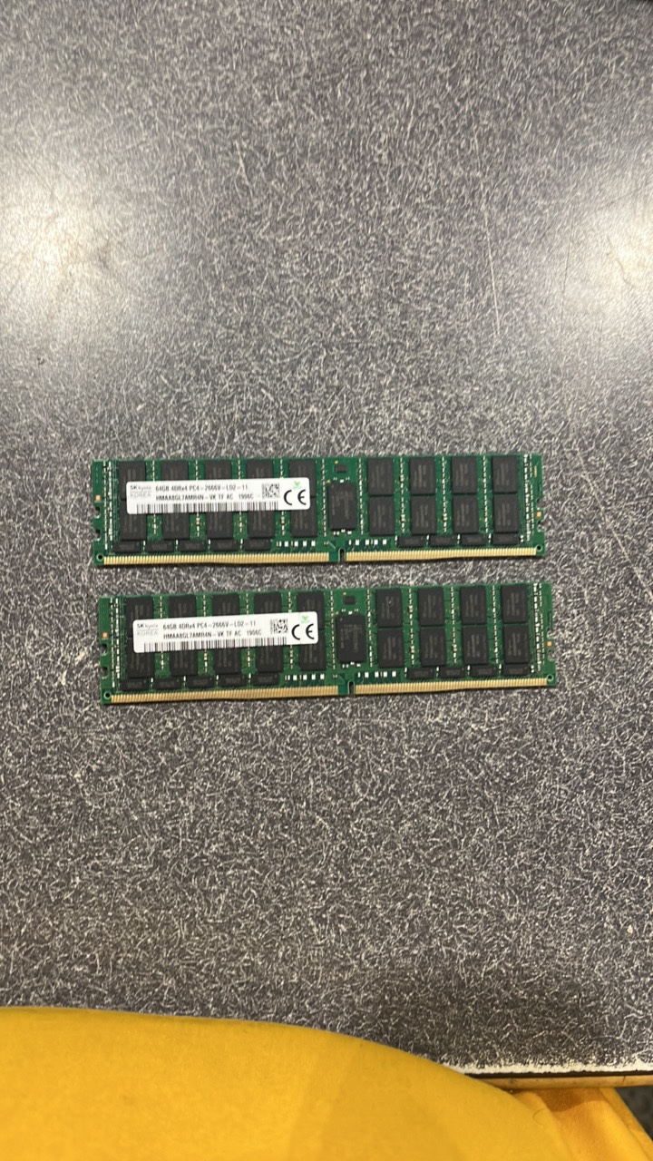 Two 64GB DDR4 ECC RAM modules, untested (606440)