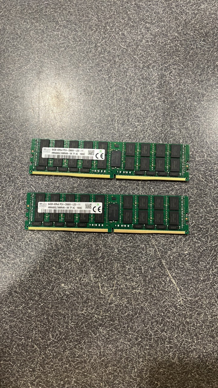 Two 64GB DDR4 ECC RAM modules, untested (606441)