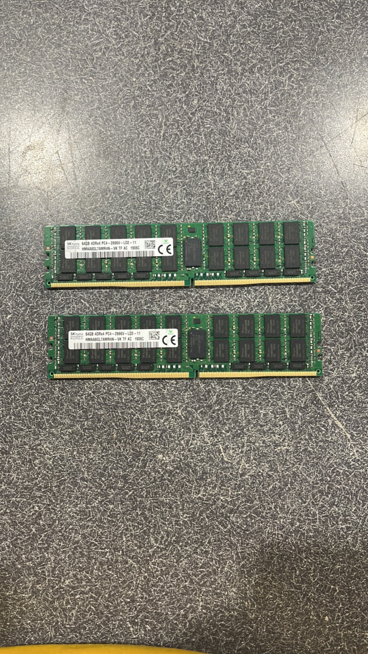 Two 64GB DDR4 ECC RAM modules, untested (606442)