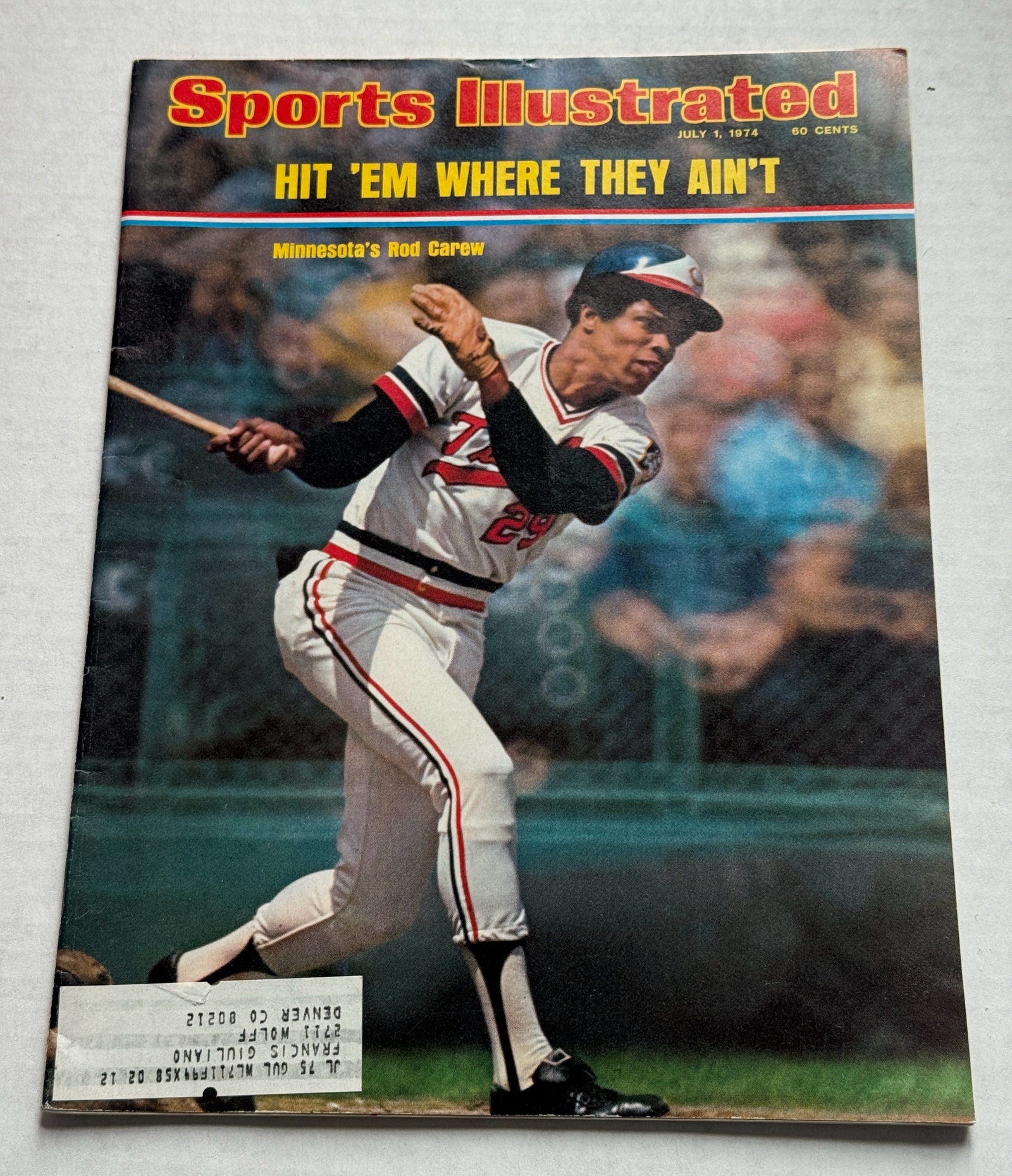 Rod Carew 1974 Sports Illustrated Magazine Minnesota Twins