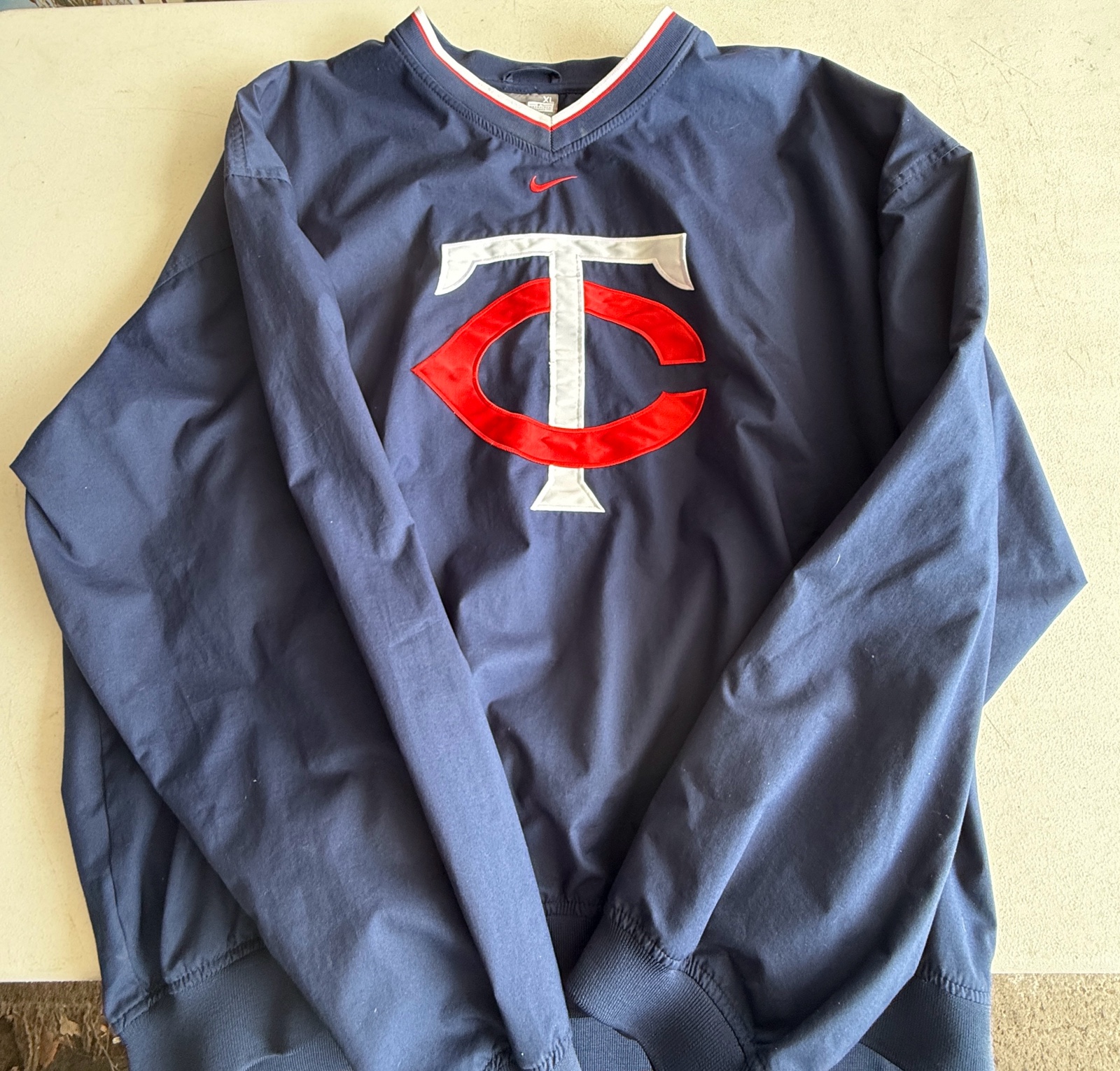Minnesota Twins Baseball Nike Size XL Windbreaker Pullover Jacket