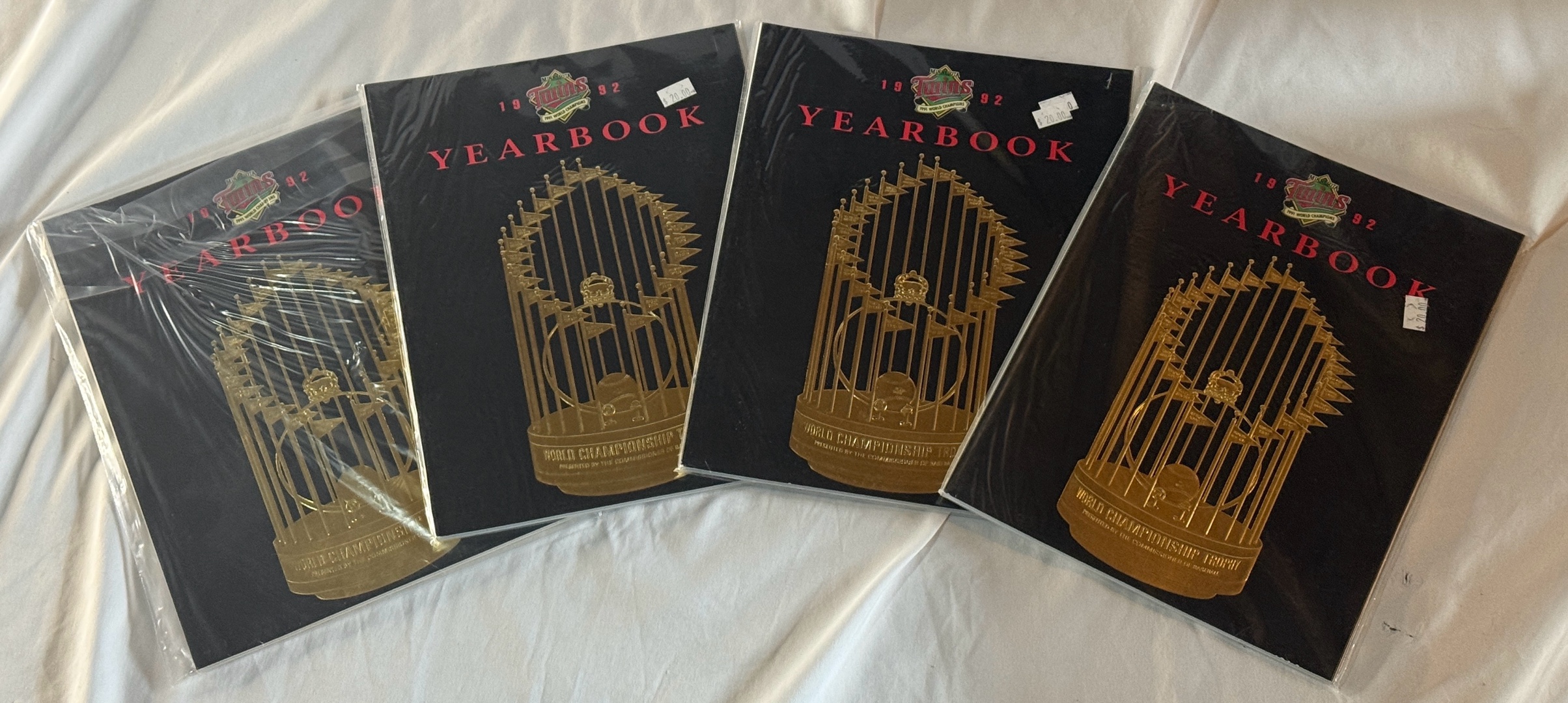 (4) Minnesota Twins Baseball 1992 Yearbooks