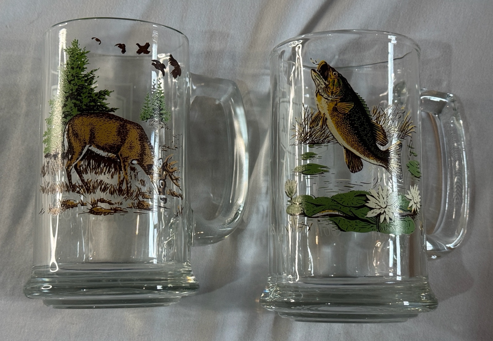 (2) Schmidt Beet Collector Series II Glass Beer Mugs