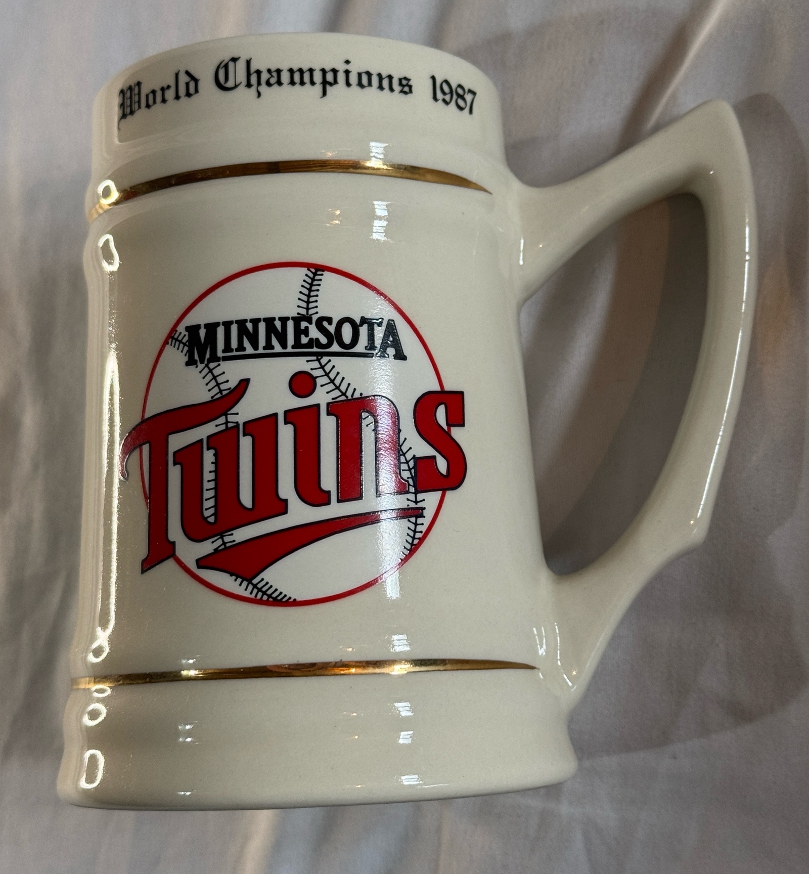 1987 Minnesota Twins Worls Series Champions Beer Stein Mug