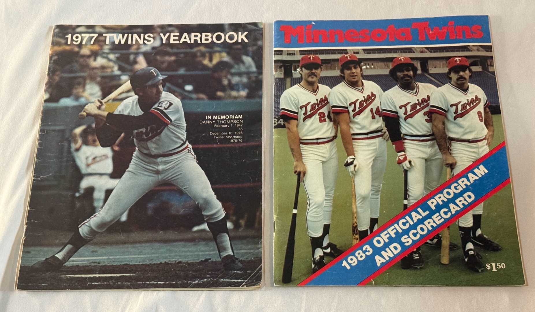 1977 and 1983 Minnesota Twins Baseball Yearbook and Program