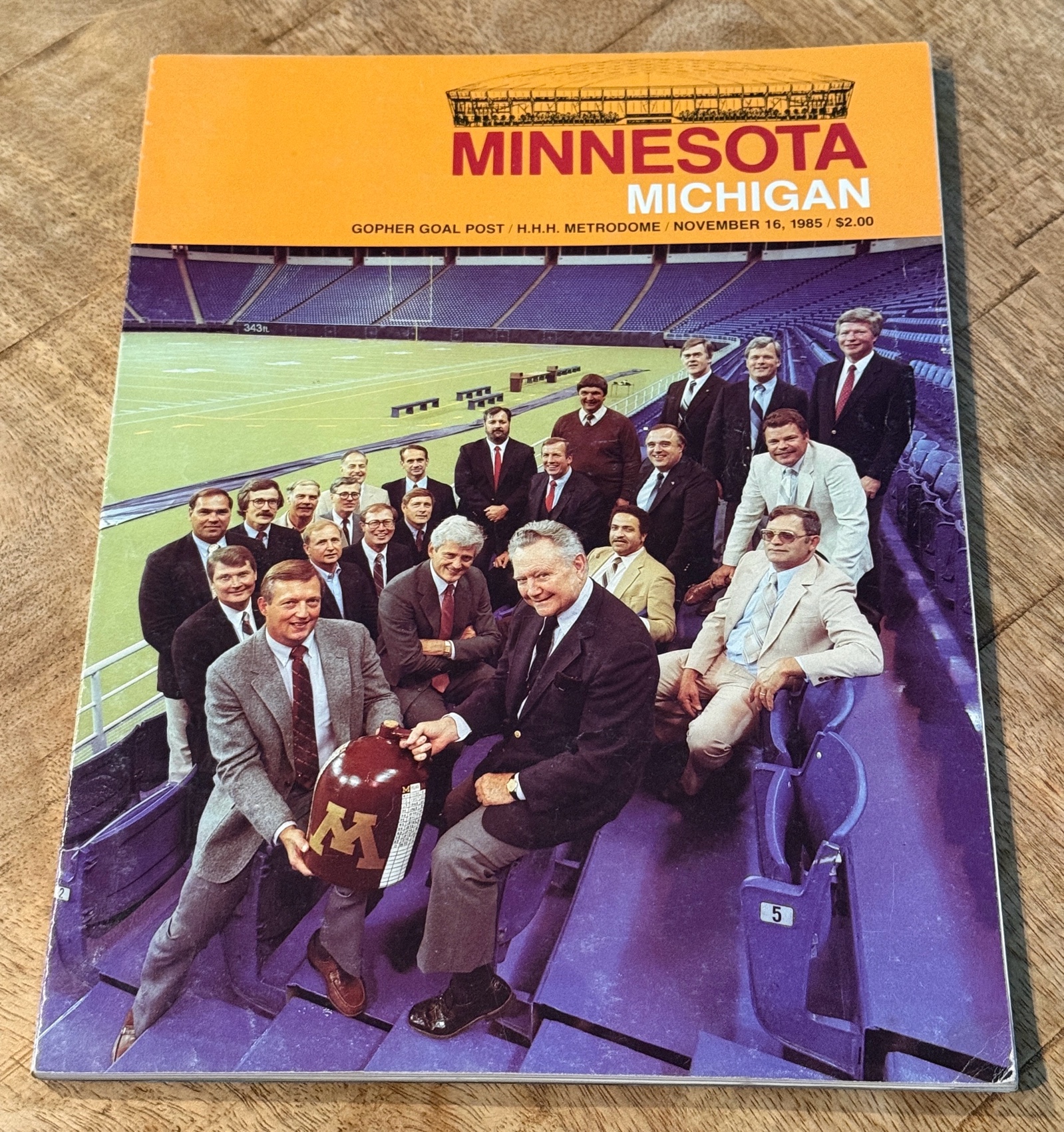 University of Minnesota vs. Michigan Football November 16, 1985 Game Program