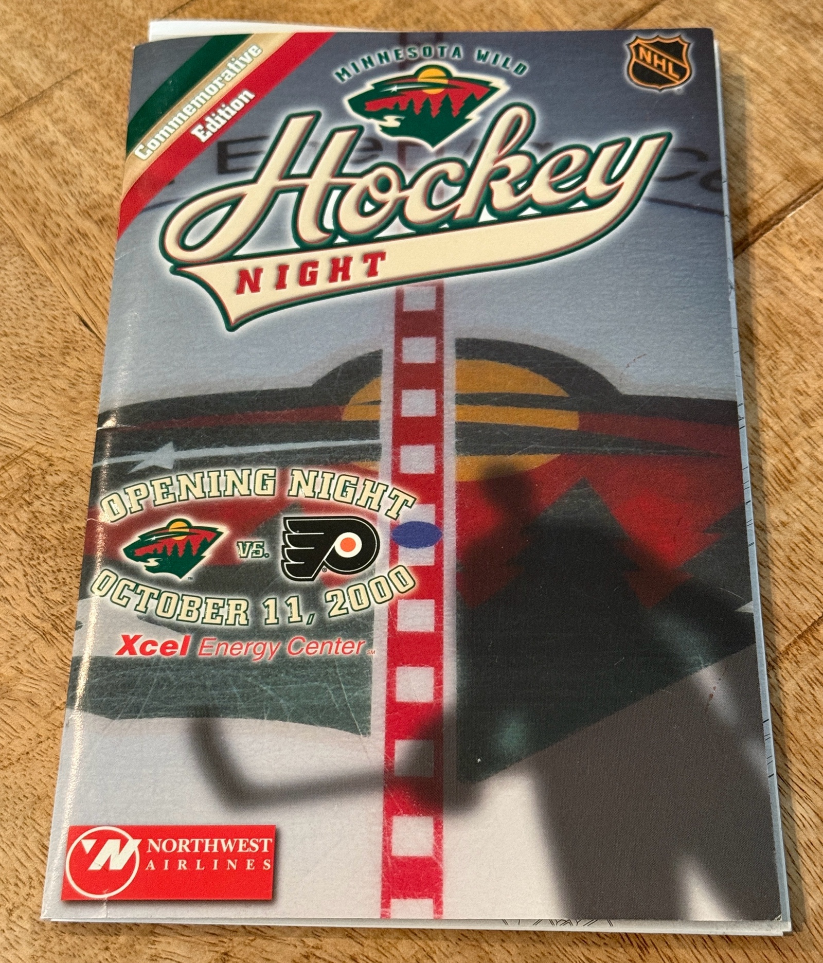 Minnesota Wild Opening Night October 11, 2000 Commemorative Edition Game Program